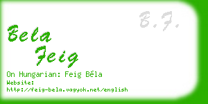 bela feig business card